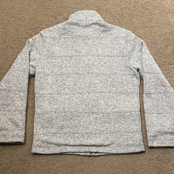 Banana Republic Mens Full Zip Up Button Front Sweater Jacket Light Gray Size M - Picture 2 of 8